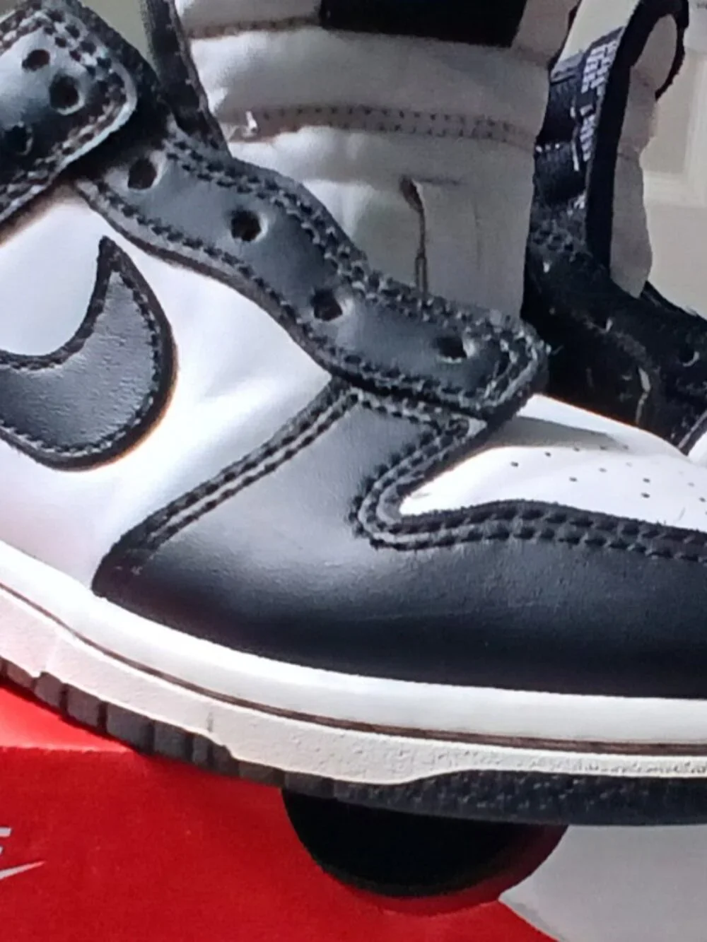 Nike Black and White Low-Top Sneakers Dunks Pandas Kids 13c